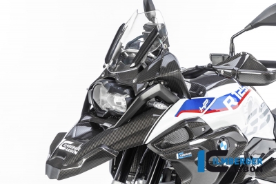 Carbon Ilmberger winddeflector op cockpit BMW R 1250 GS