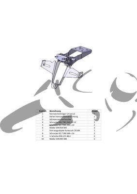 Support de plaque dimmatriculation Kawasaki ZX-10R