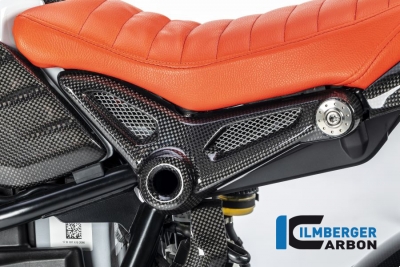 Carbon Ilmberger cover on frame rear set BMW R NineT