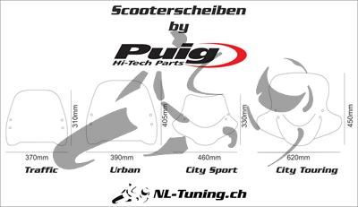 Puig Scooterscheibe Urban Yamaha DElight