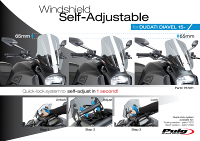 Puig vindruta fr touring Ducati Diavel