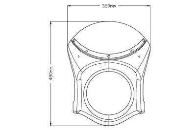 Puig Retro Frontverkleidung matt Honda CB 650 R