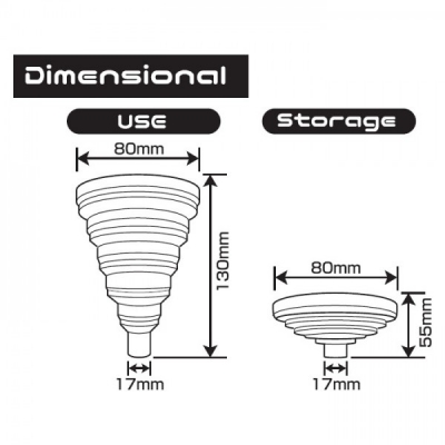 Silicone Oilein riempimento Imbuto pieghevole