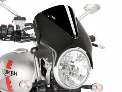 Vitre Puig Retro carbonstyle Triumph Speed Twin