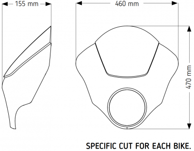 Puig Frontverkleidung Dark Night Honda CMX 500 Rebel