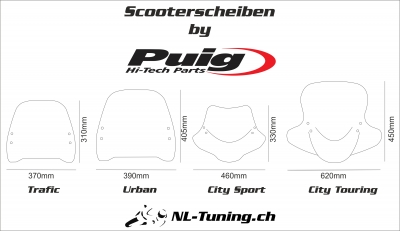Puig Scooterscheibe Trafic Piaggio New Fly 50