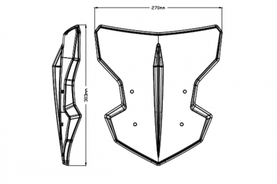 Puig sports screen Yamaha MT-125