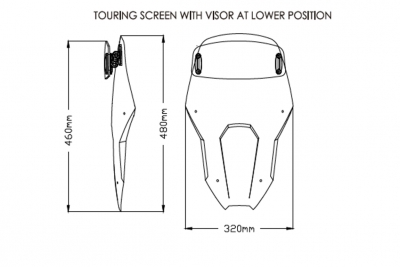 Puig touring scherm met vizierbevestiging Honda CRF 1100 L Africa Twin