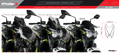 Puig sportscherm Kawasaki Z650