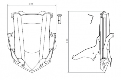 Puig elektronisch verstellbare Scheibe Triumph Tiger 800