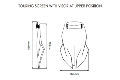Schermo touring Puig con attacco per visiera BMW F 900 XR