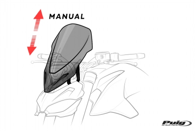 Puig parabrisas deportivo ajustable Ducati Diavel 1260