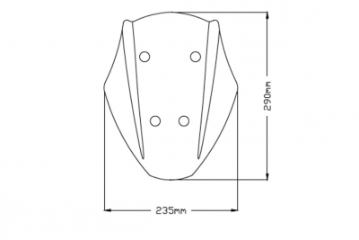 Puig Sportscheibe verstellbar Ducati Diavel 1260