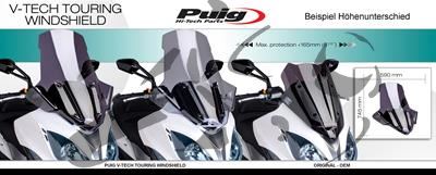 Puig Scooterscheibe V-Tech Touring Kymco Downtown 125i