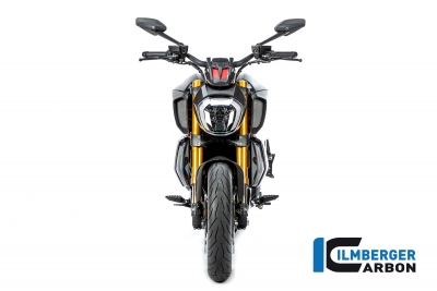 Protge-chaleur carbone Ilmberger sur le collecteur dchappement Ducati Diavel 1260