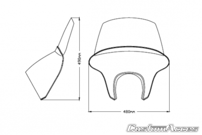 Puig voorkuip Batwing Honda CMX 500 Rebel