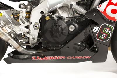 Spoiler motore in carbonio Ilmberger 3 pezzi Aprilia Tuono V4