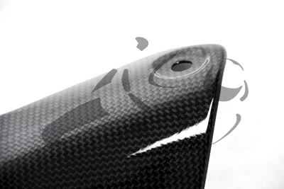 Protector de maletero Ilmberger de carbono en el escape Ducati Monster 1200 S