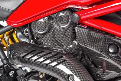 Cubrecorreas de carbono Ilmberger vertical Ducati Monster 1200 S