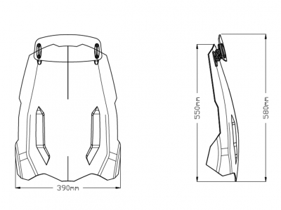 Puig touring screen with visor attachment Triumph Tiger 900