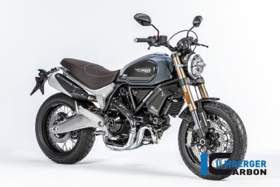Carbon Ilmberger Auspuffhitzeschutz am Krmmer gross Ducati Scrambler 1100 Dark Pro