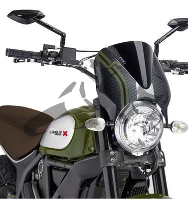 Puig Retro Disc carbonstyle Ducati Scrambler Desert Sled