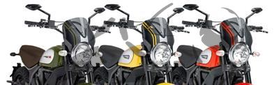 Puig rtro pare-brise carbonstyle Ducati Scrambler Desert Sled