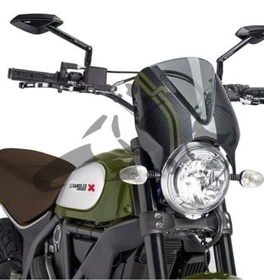 Puig Retro Disc carbonstyle Ducati Scrambler Desert Slede