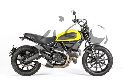 Kolfiber Ilmberger avgasvrmeskld p grenrret stor Ducati Scrambler Caf Racer