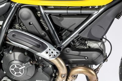 Coperchio cinghia di distribuzione in carbonio Ilmberger orizzontale Ducati Scrambler Full Throttle