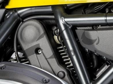 Copri cinghia di distribuzione in carbonio Ilmberger verticale Ducati Scrambler Full Throttle