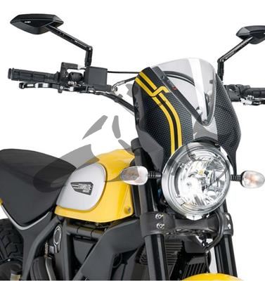 Puig parabrisas retro carbonstyle Ducati Scrambler Sixty 2