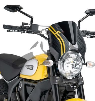 Puig Retro windscherm carbonstyle Ducati Scrambler Sixty 2