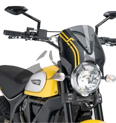 Puig rtro pare-brise carbonstyle Ducati Scrambler Sixty 2