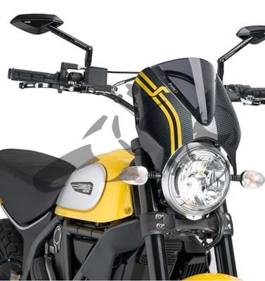 Puig Retro Scheibe carbonstyle Ducati Scrambler Sixty 2