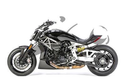 Carbon Ilmberger luchtuitlaatkanaal op distributieriem einddeksel set Ducati XDiavel