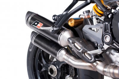 chappement QD Twin carbone Ducati Monster 1200 R