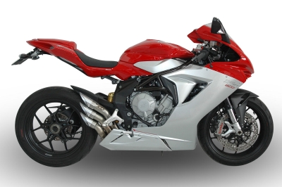 Uitlaat QD Power Gun zilver MV Agusta F3 800