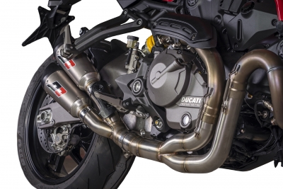 Uitlaat QD Twin Titan Gunshot Ducati Monster 1200
