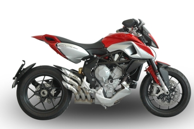 Auspuff QD Power Gun silber MV Agusta Rivale 800