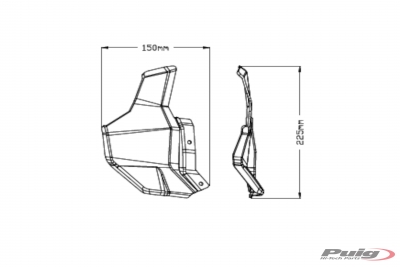 Puig upper deflectors set Triumph Tiger 900