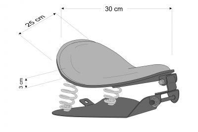 Custom Acces Solo Seat Vieux cole Harley Davidson Sportster