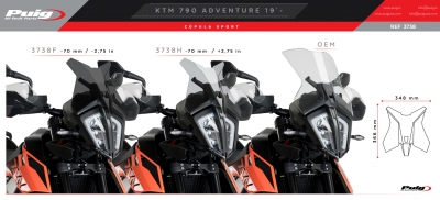 Puig Racing vindruta KTM Adventure 890