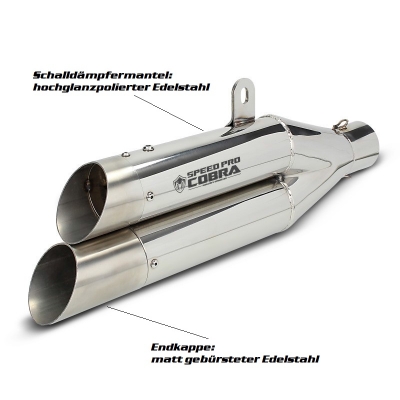 Auspuff Cobra Hypershots XL Honda CB 500 F (Cobra automatisch deaktiviert)