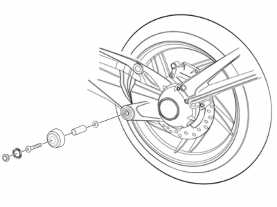 Puig Protezione assale ruota posteriore BMW R 1250 RS