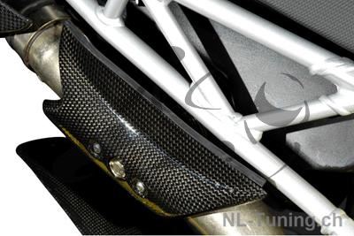 Ducati Hypermotard 1100 protection thermique dchappement en carbone Ilmberger