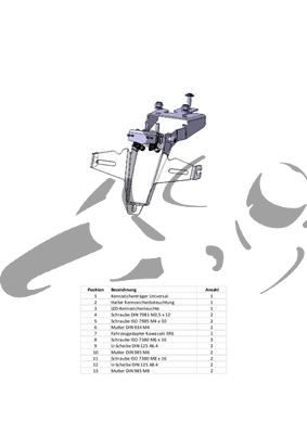 Kennzeichenhalter Kawasaki ER-6N