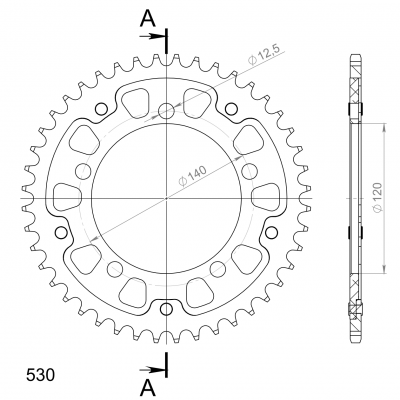 Supersprox Stealth Couronne dente Suzuki GSX 1400