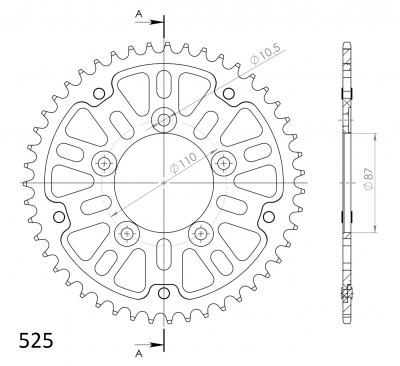 Supersprox Stealth sprocket Suzuki GSX 650 F