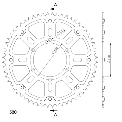 Supersprox Stealth sprocket Ducati Hypermotard 796